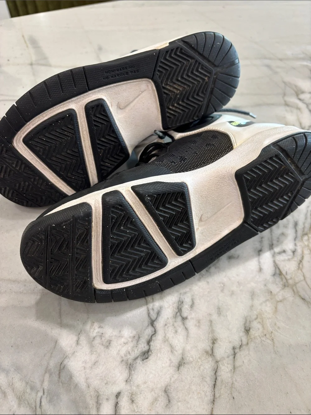 Nike Black and White High-Top Athletic Shoes